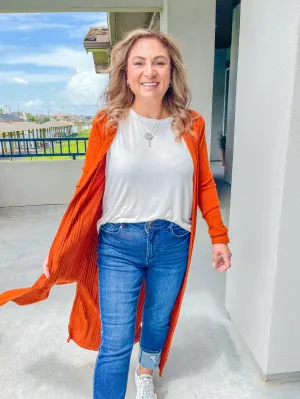 Pumpkin Spice & Everything Nice Duster Cardigan