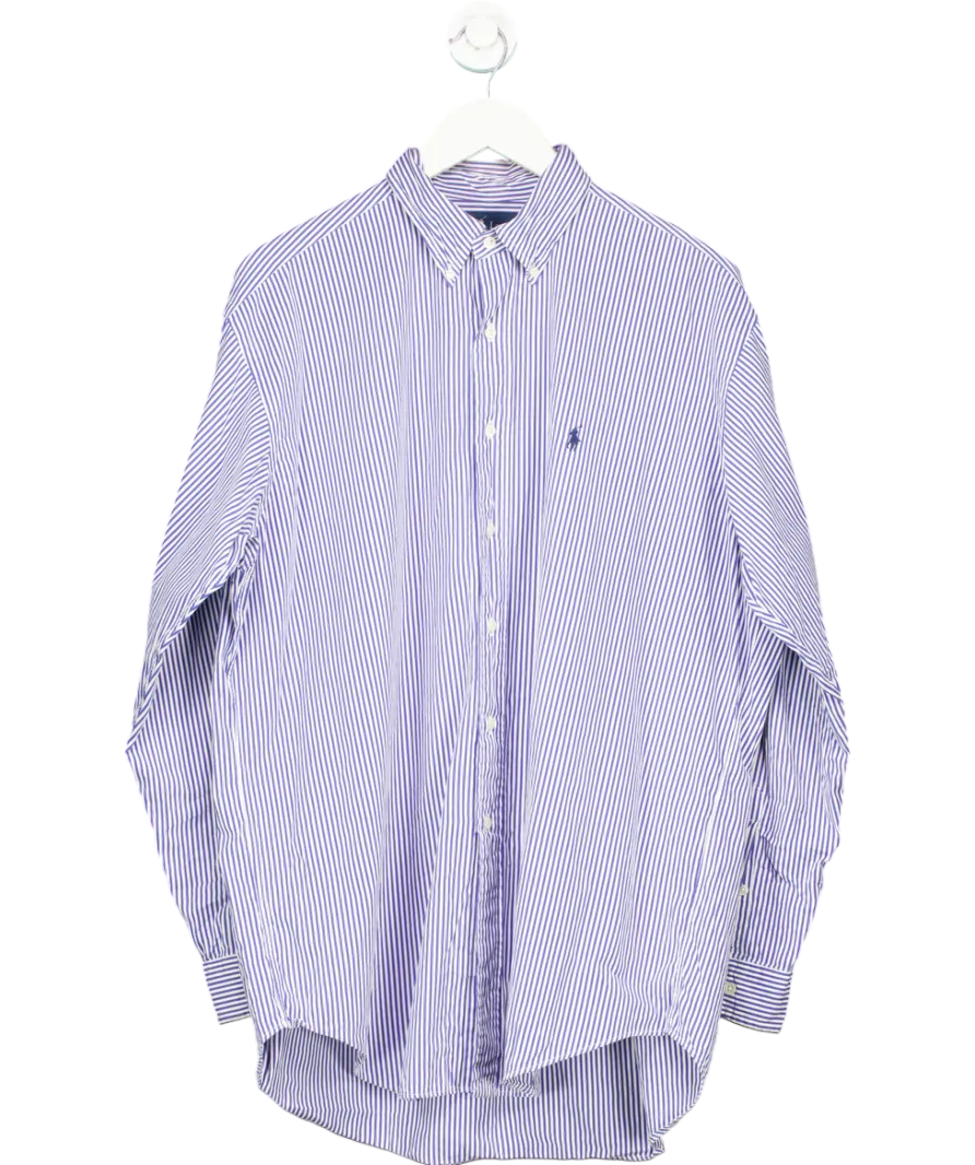 Ralph Lauren Blue Blake Striped Shirt UK L