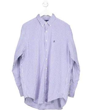 Ralph Lauren Blue Blake Striped Shirt UK L