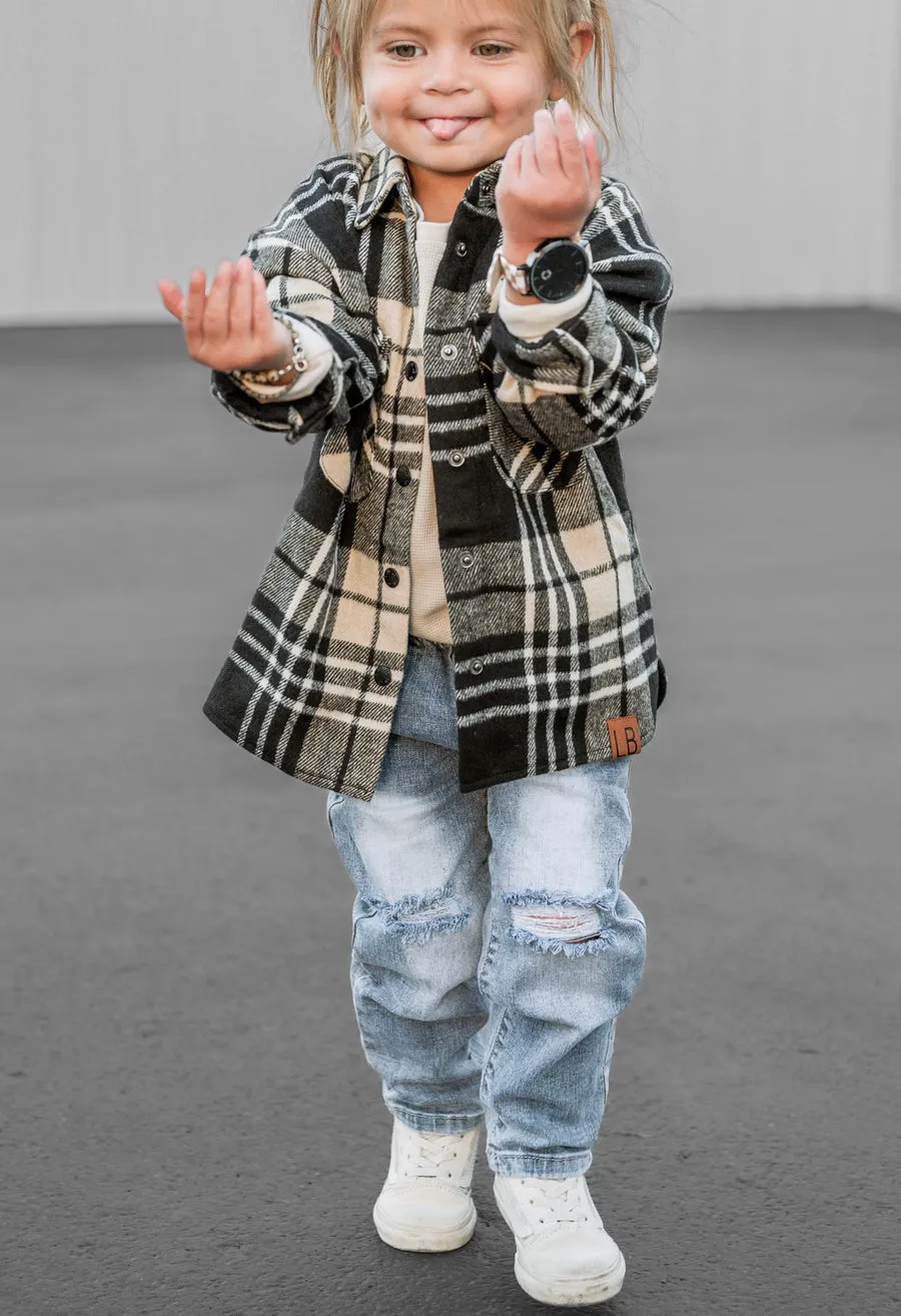 Relaxed Fit Distressed Denim