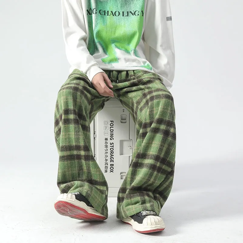 RELAXED PLAID PANTS