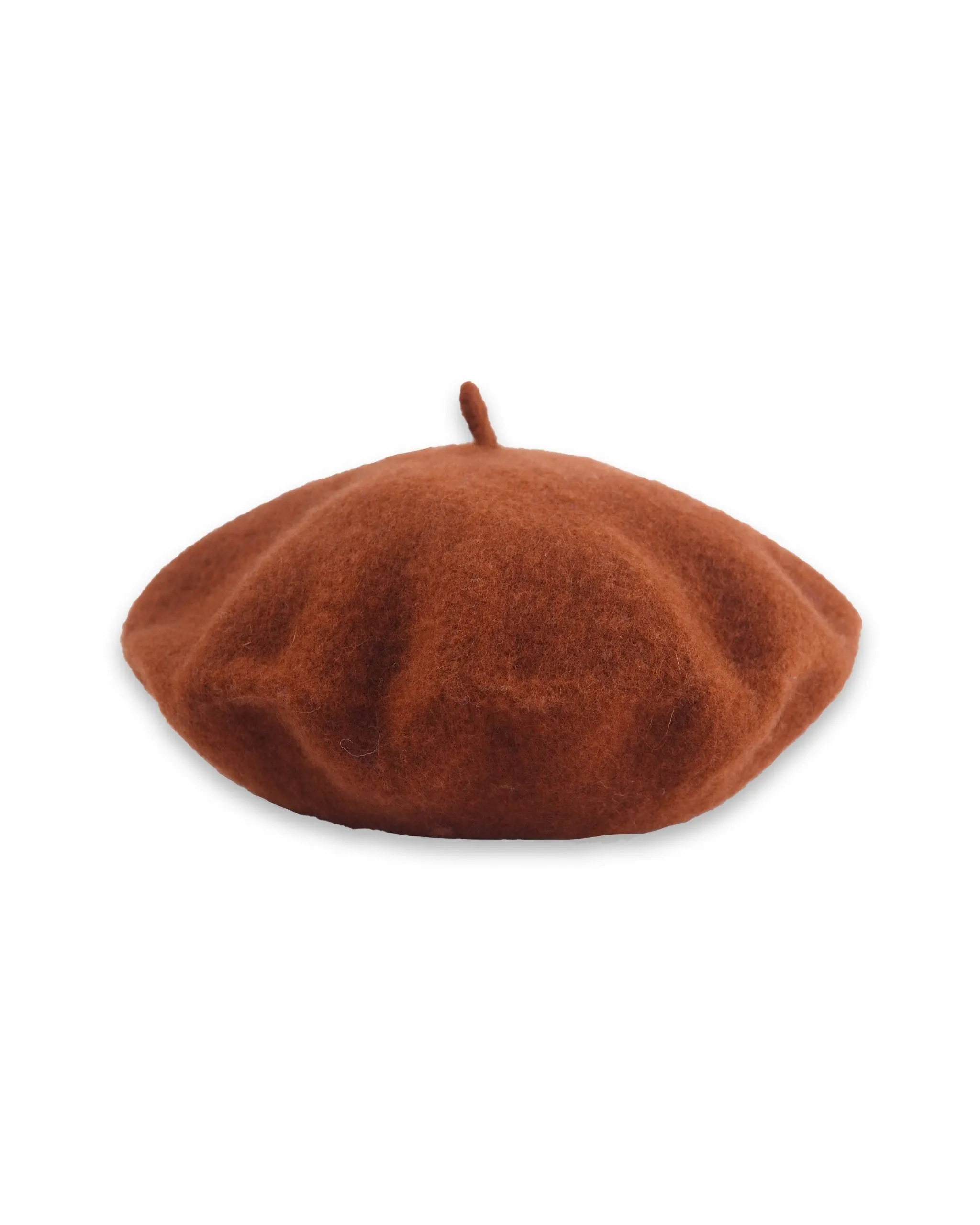 RUSTIC BROWN BERET CAP - KIDS