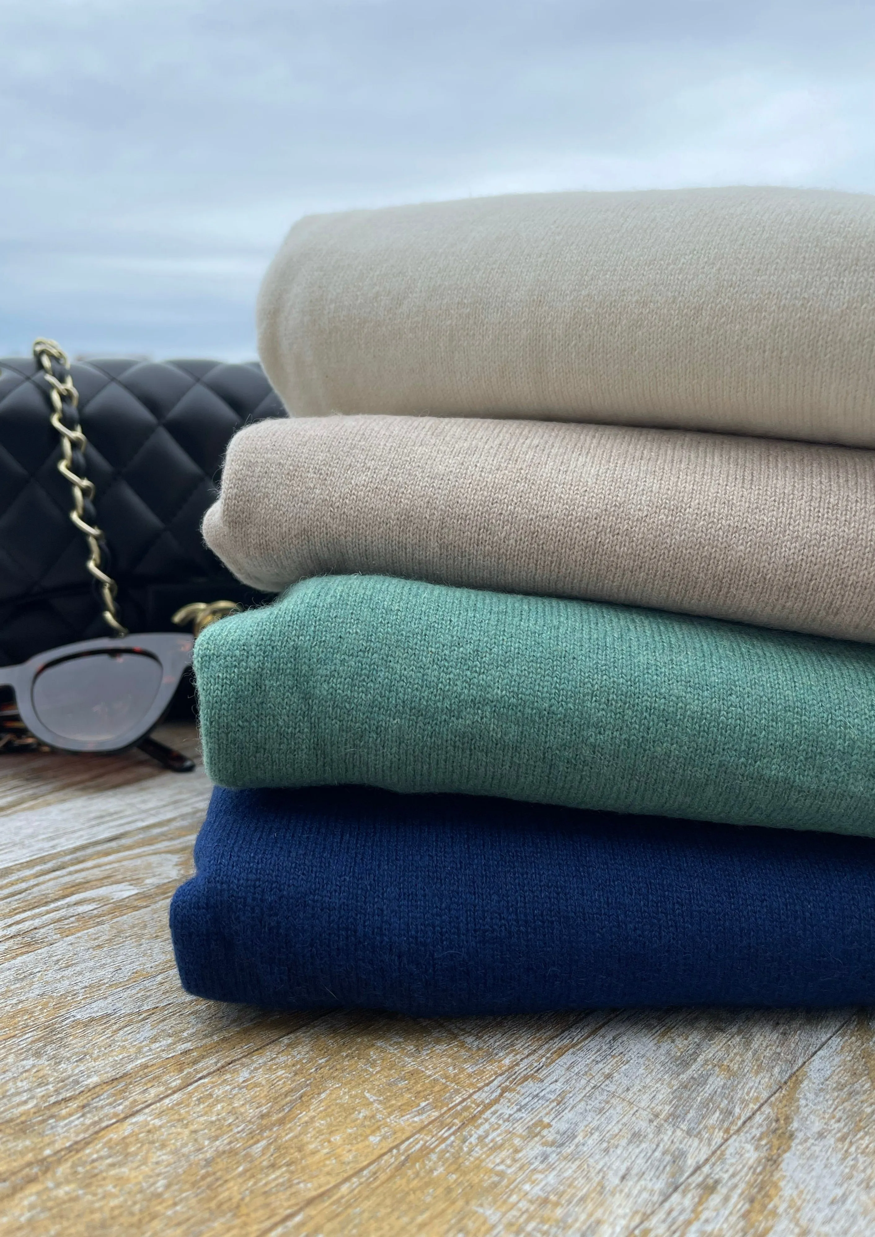 SALE Cashmere Mock Neck Sweater