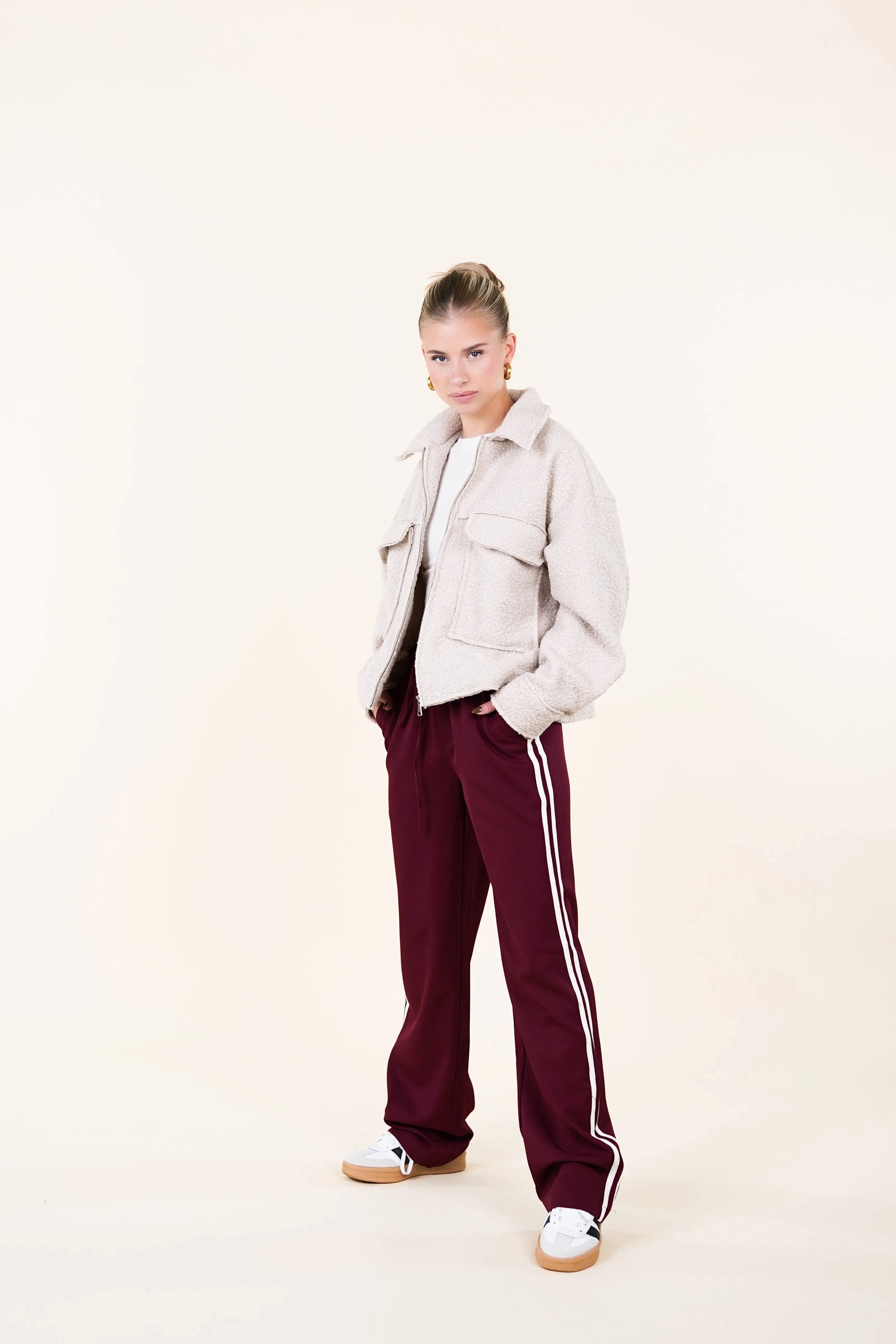 Straight leg jogger burgundy - Luna