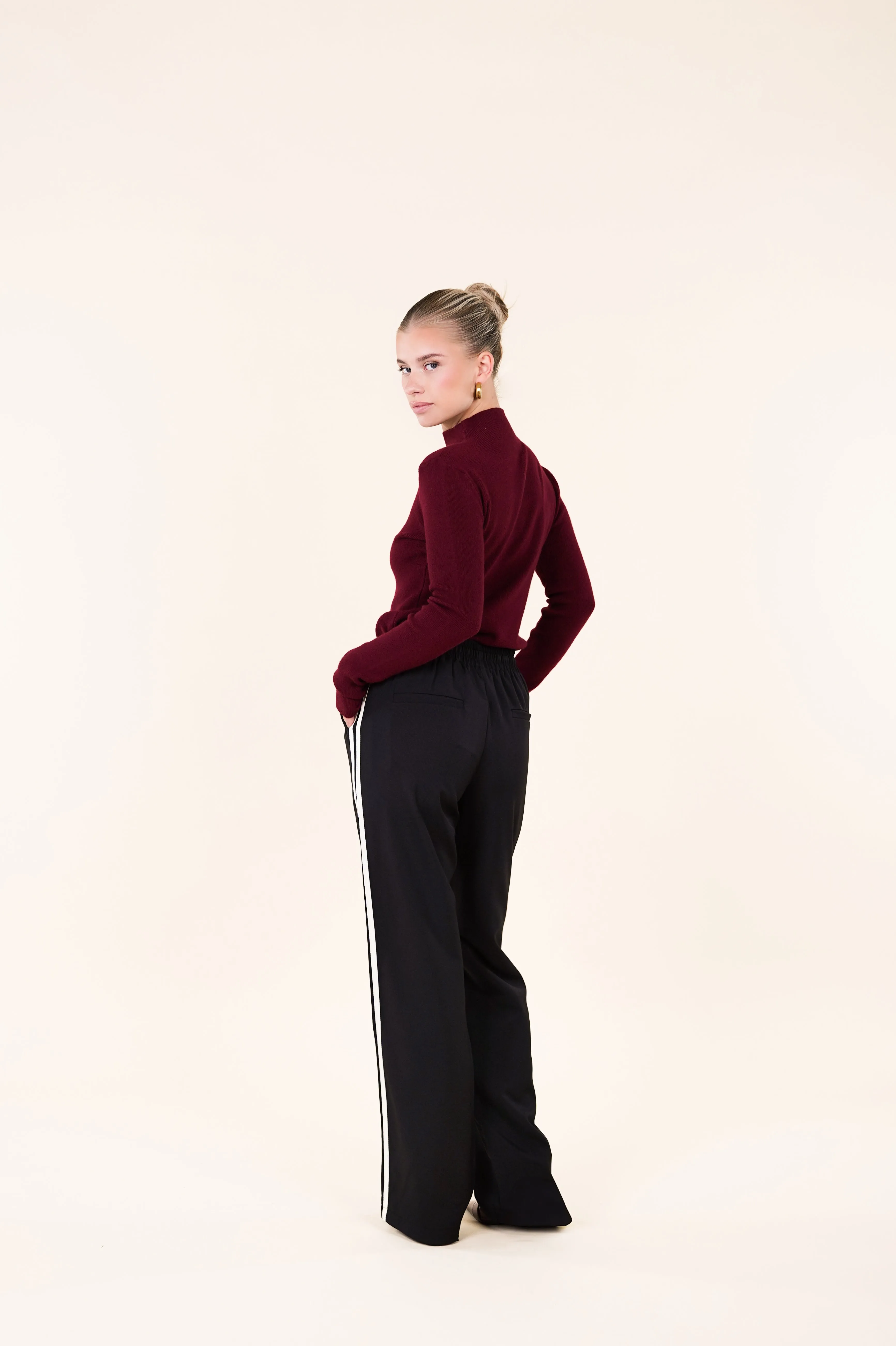 Straight leg jogger zwart - Luna
