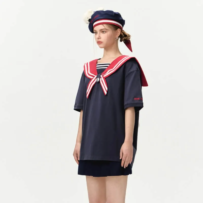Sweet Lady Beret Navy Water Hand Cute Retro Casual Versatile Hat as a Valentine's Day Gift