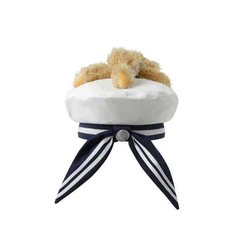 Sweet Lady Beret Navy Water Hand Cute Retro Casual Versatile Hat as a Valentine's Day Gift