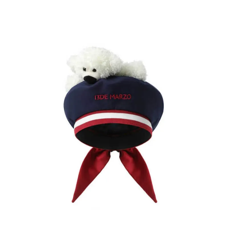 Sweet Lady Beret Navy Water Hand Cute Retro Casual Versatile Hat as a Valentine's Day Gift