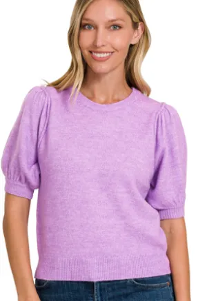 Sweetheart Puff Soft Sleeve Sweater