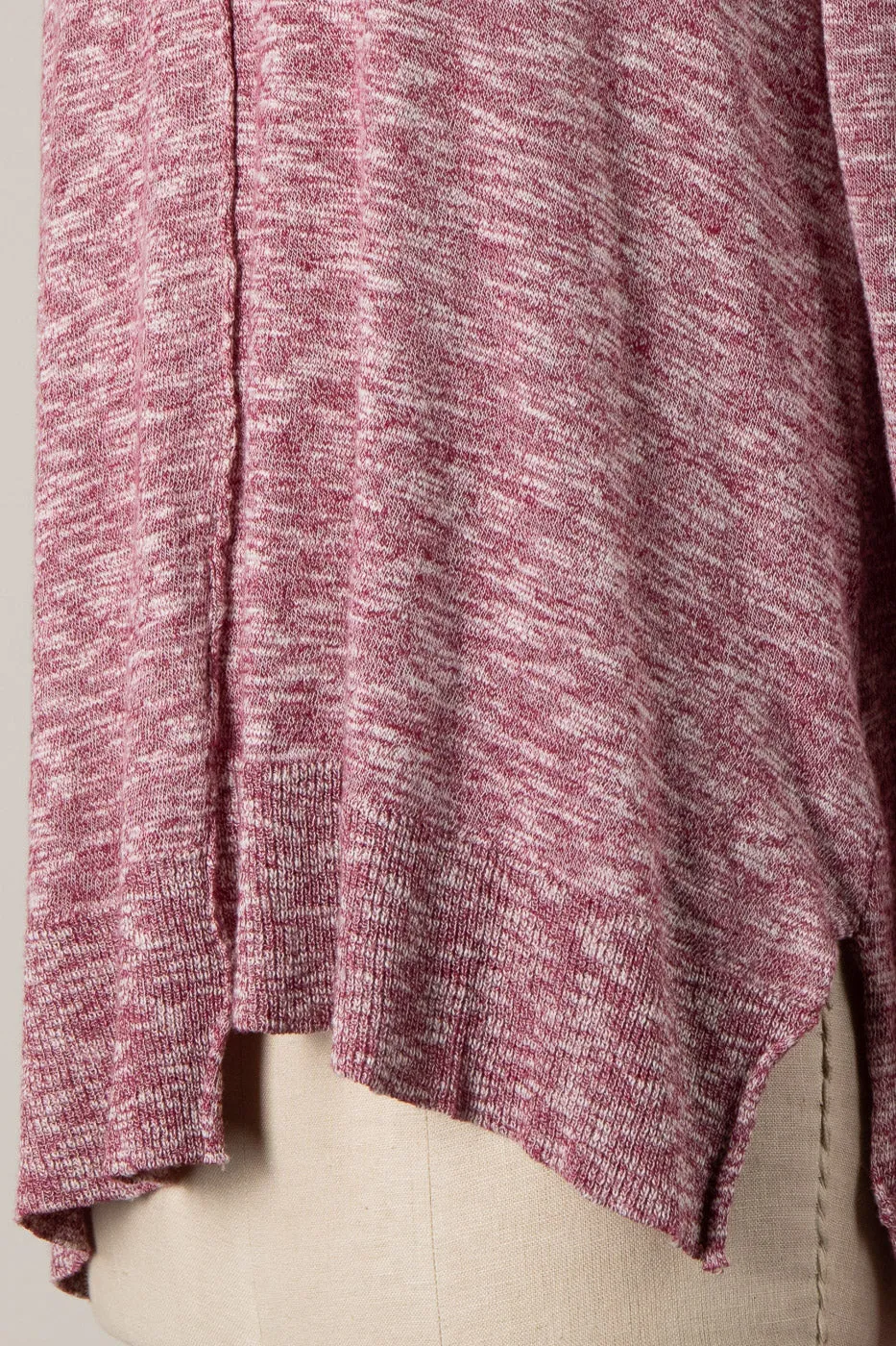 TWO TONED ROUND NECK UNEVEN HEM KNIT SWEATER 1 PACK