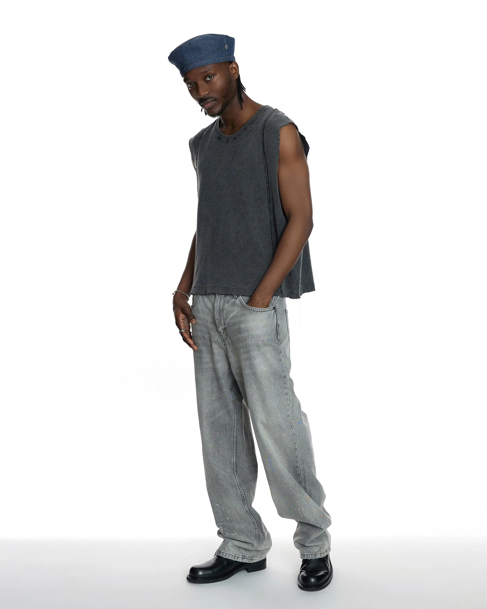 UC / OVER FIT BERET / DENIM BL