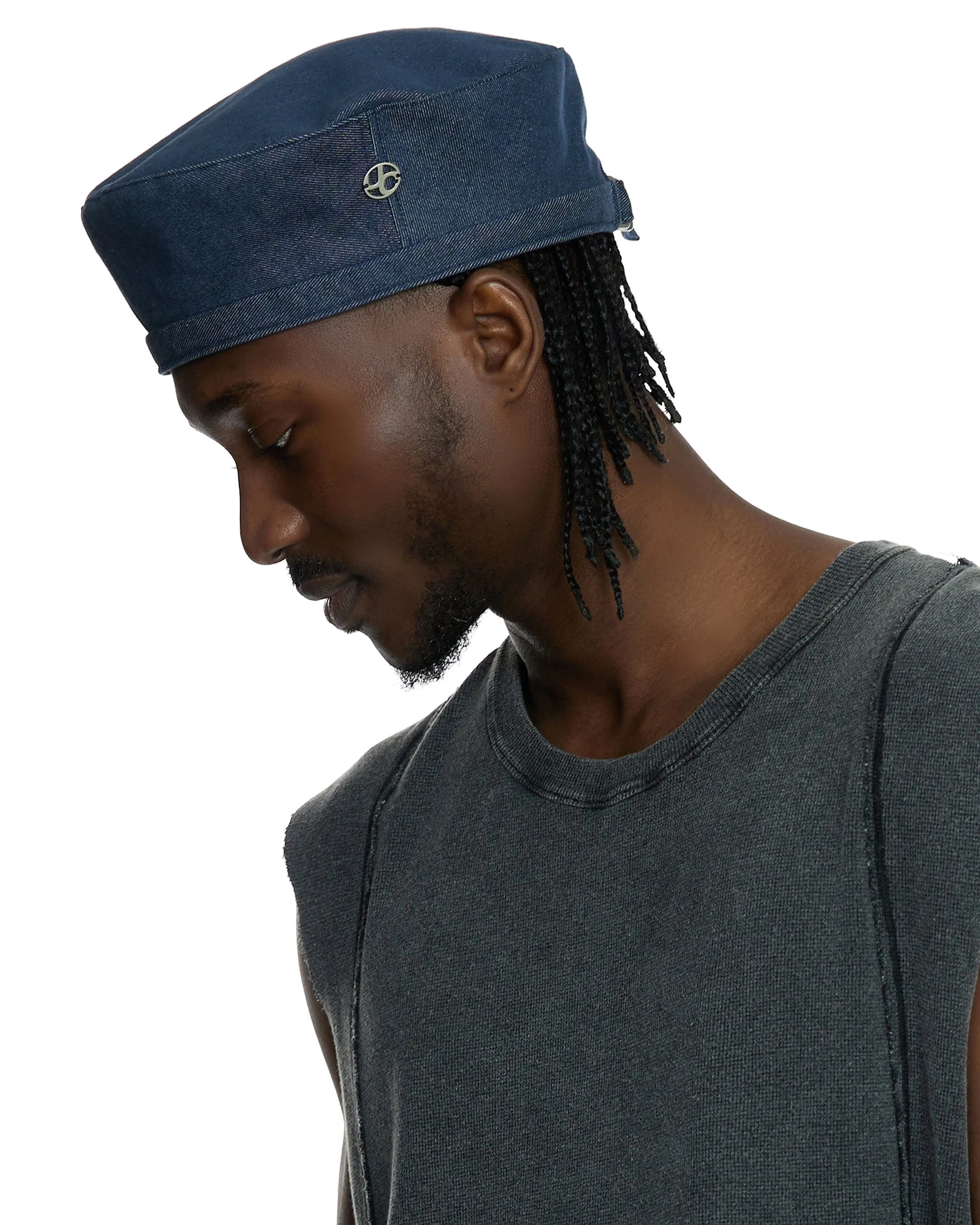 UC / OVER FIT BERET / DENIM BL