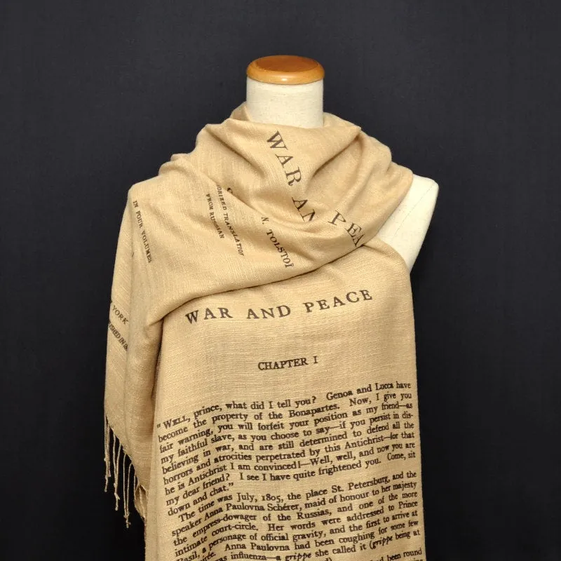 War and Peace by Leo Tolstoy shawl/scarf - english version
