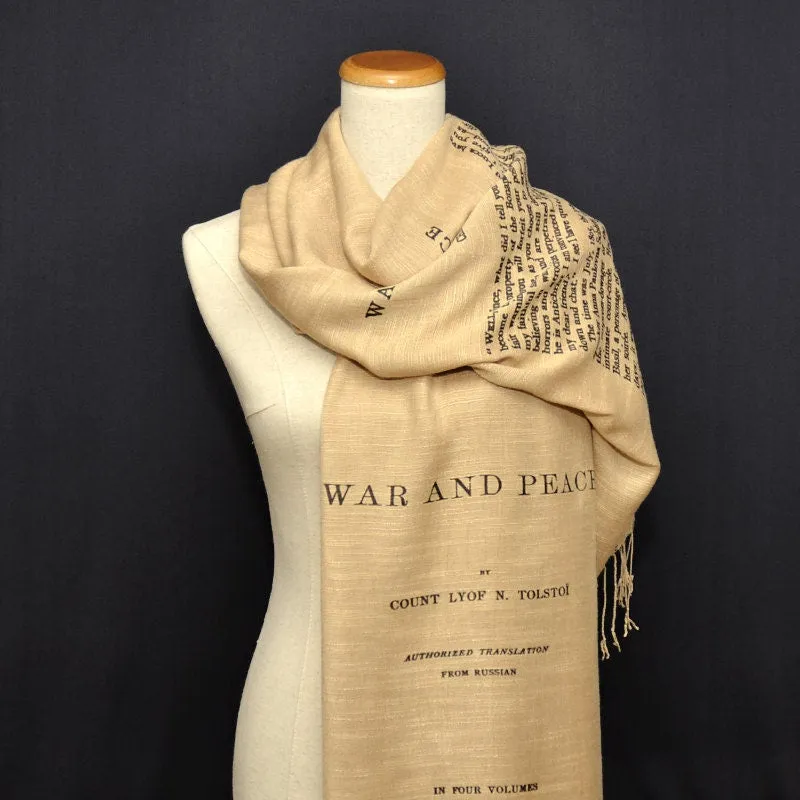 War and Peace by Leo Tolstoy shawl/scarf - english version