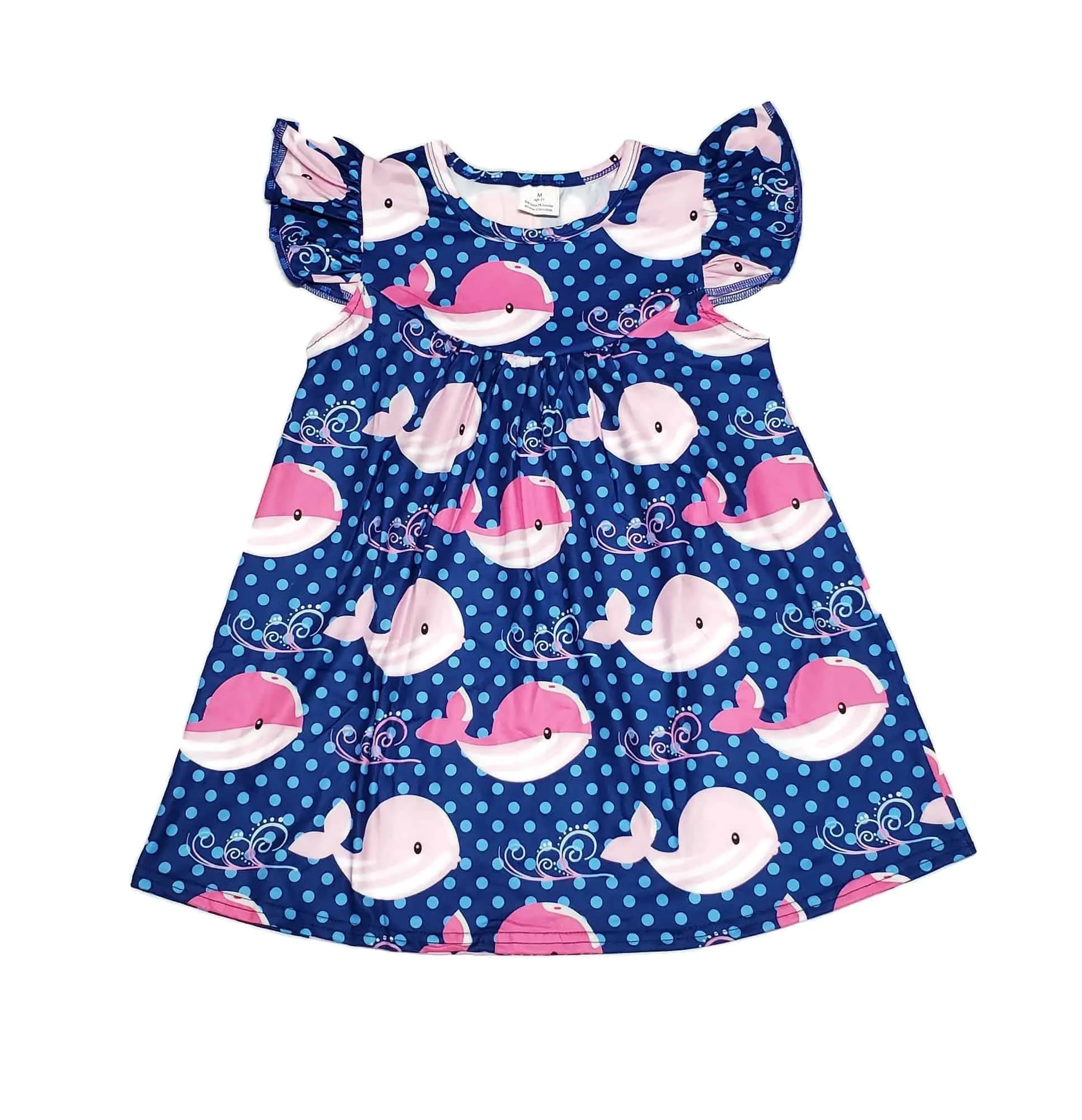 Whale Of A Time Milk Silk Flutter Dress